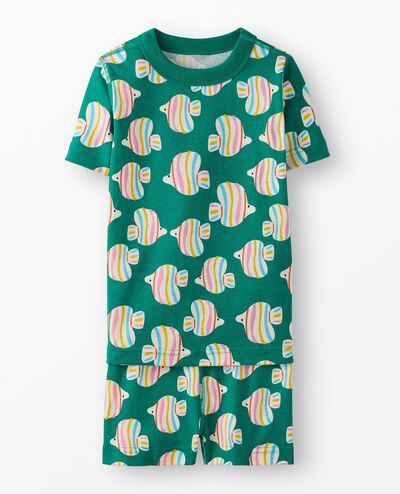 HannaJams™ Pajama Set in Rainbow Fish on Gumdrop Green - main