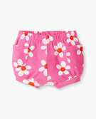 Baby Rib Knit Bubble Shorts in Happy Daisies On Pink - main