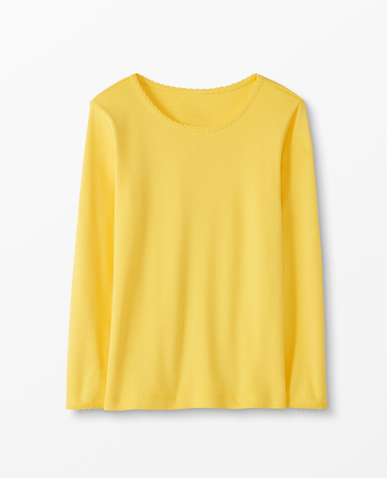 Bright Basics Long Sleeve Pima Cotton T-Shirt in  - main