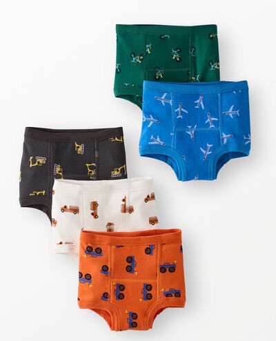5-Pack Organic Cotton Training Underwear in Boys Transportation Prints 5PK - main