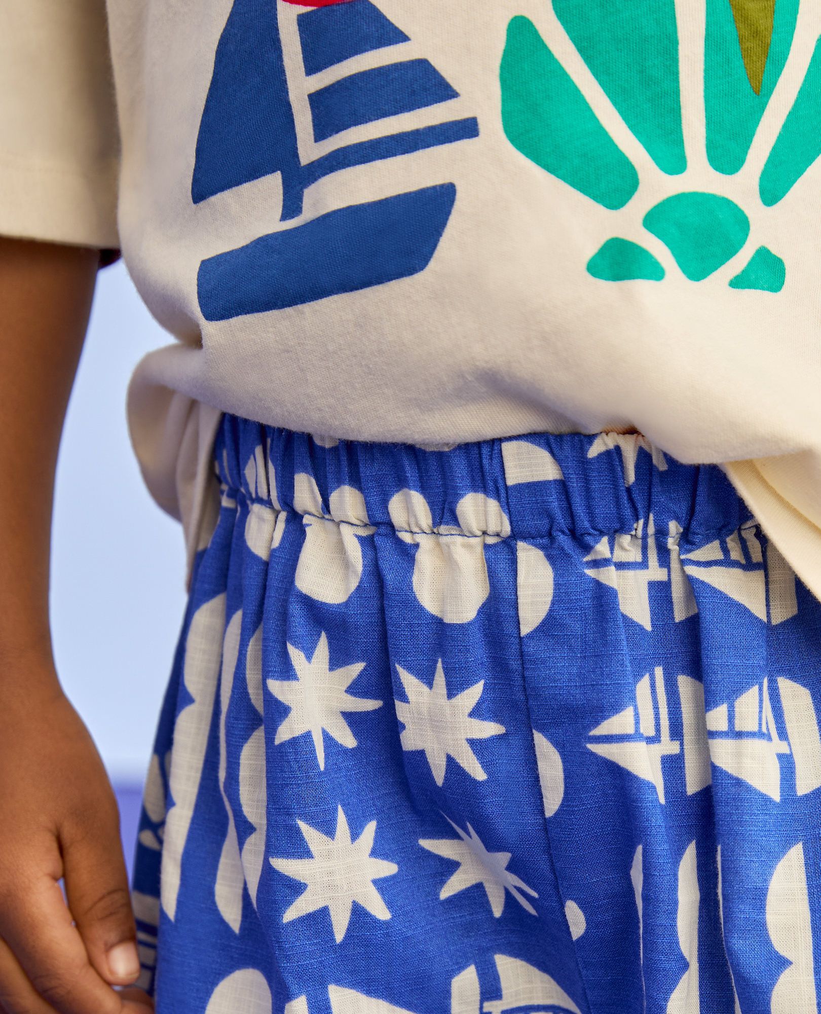 Disney Mickey Mouse Poplin Parachute Pants in Mickey Mouse Sail Patchwork Blue - main