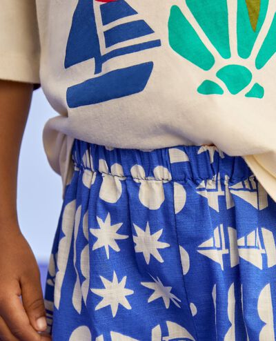 Disney Mickey Mouse Poplin Parachute Pants in Mickey Mouse Sail Patchwork Blue - main