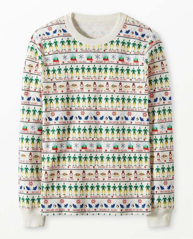 Warner Bros™ Discovery Elf Adult Unisex Long John Pajama Top in Elf Fairisle - main