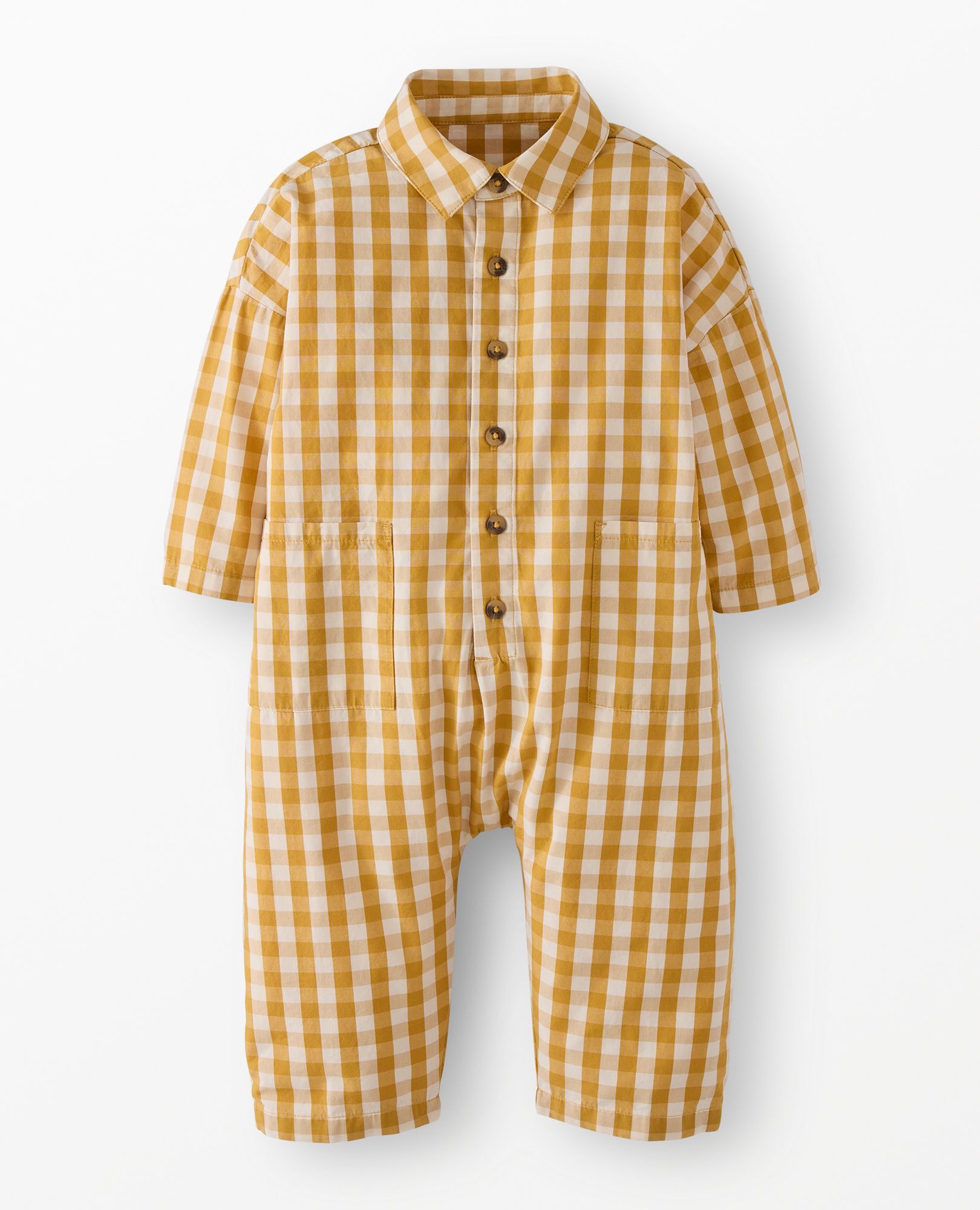 Poplin Gingham Coveralls | Hanna Andersson