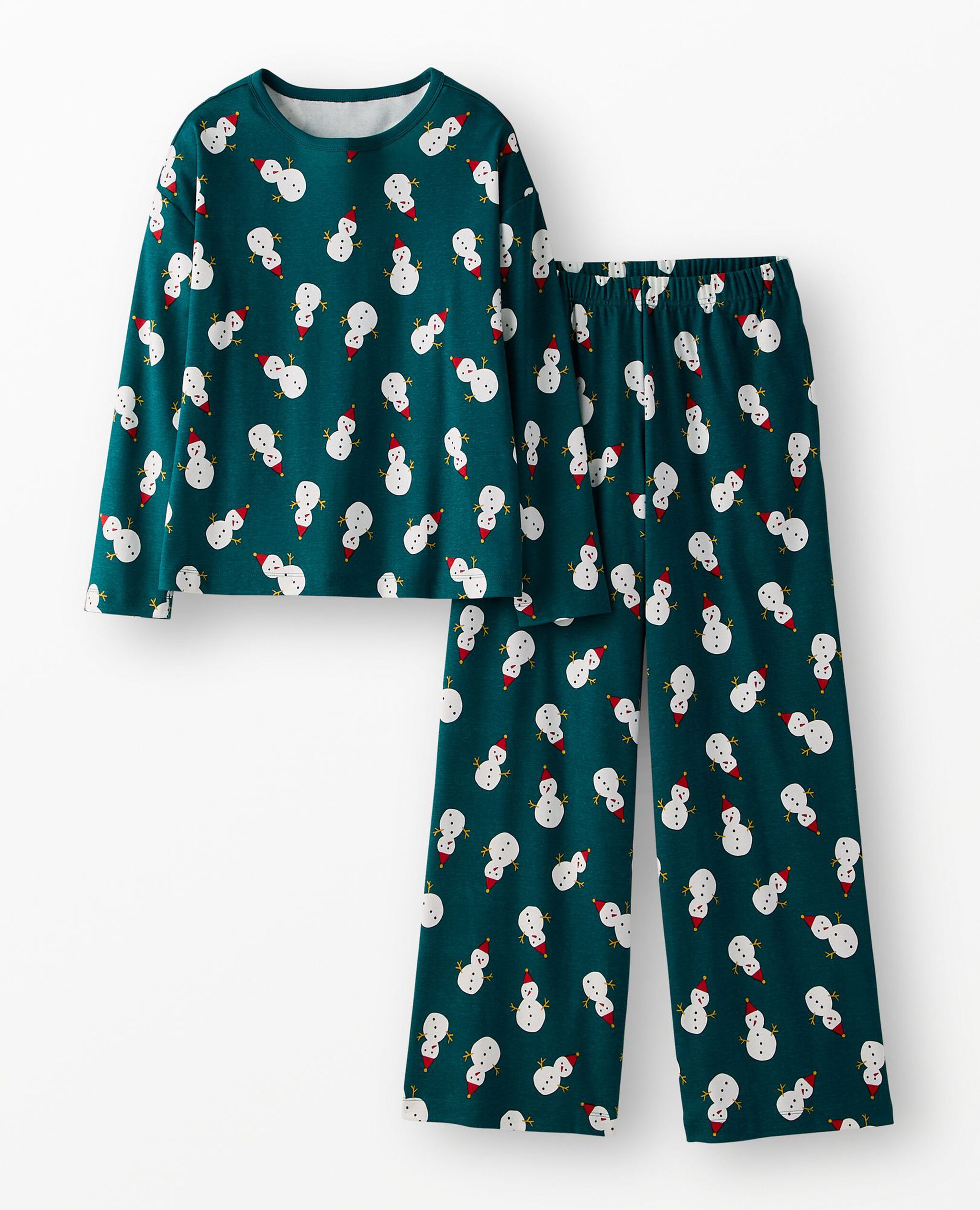 Women's Holiday Wide Leg Pajama Set in Frosty Friends - main