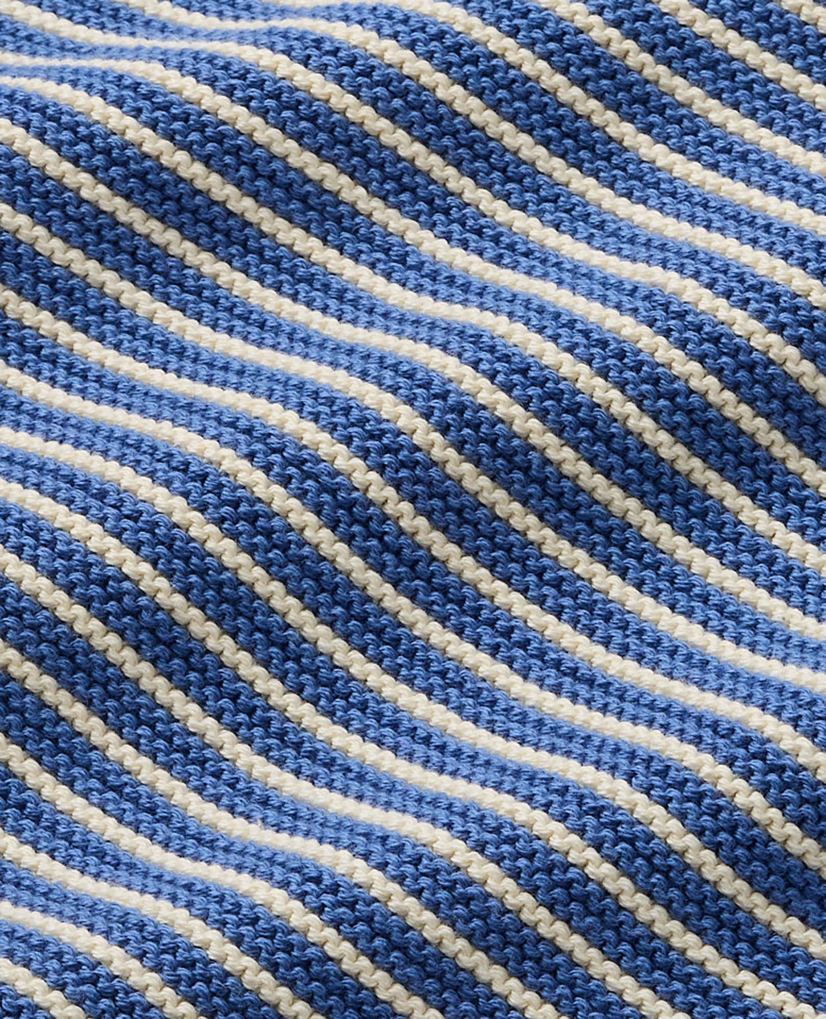 Baby Striped Cardigan Sweater in Dutch Blue/Almond Oil - main