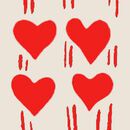 Poplin Collared Button Up Shirt in Red Stripes of Love - swatch