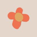 Long Sleeve Poplin Peplum Shirt in A Field of Flowers on Ecru - swatch