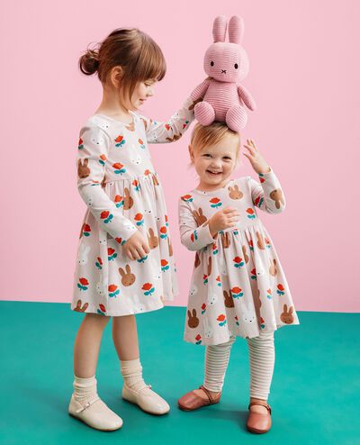 Miffy Long Sleeve Skater Dress with Pockets in Miffy Melanie Rose - main