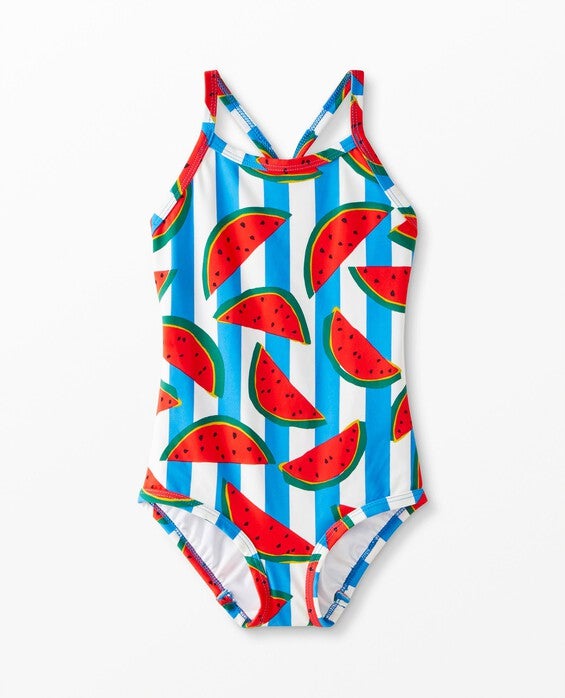Girls' Summer Sweet Print One Piece Swimsuit - Size Big Kids 8 by Hanna Andersson