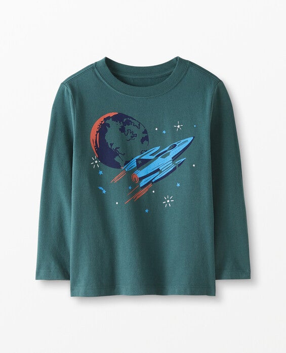 Long Sleeve Transportation Tee In Cotton Jersey | Hanna Andersson 