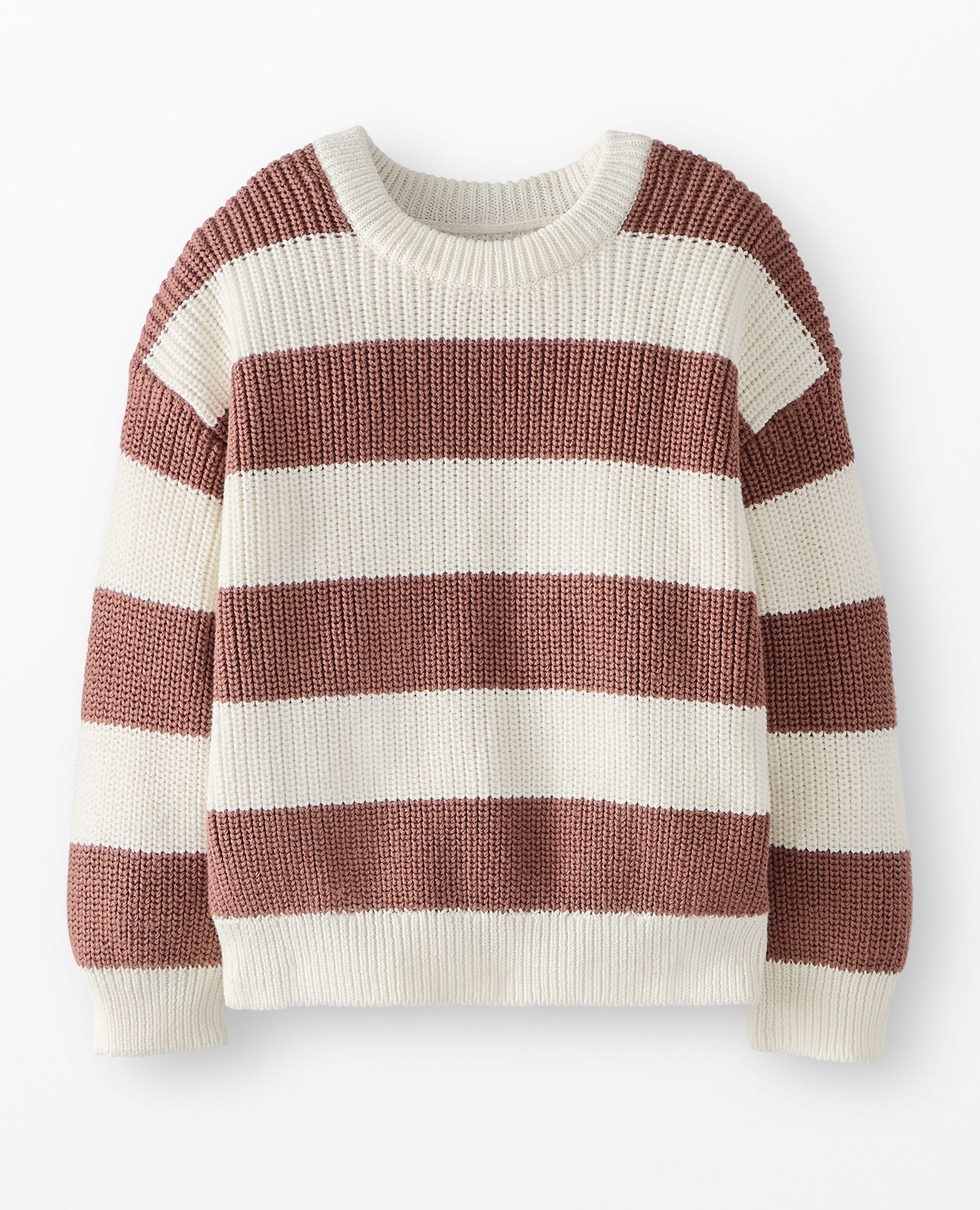 Pullover Sweater in Burlwood/Ecru - main