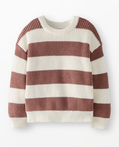 Pullover Sweater in Burlwood/Ecru - main