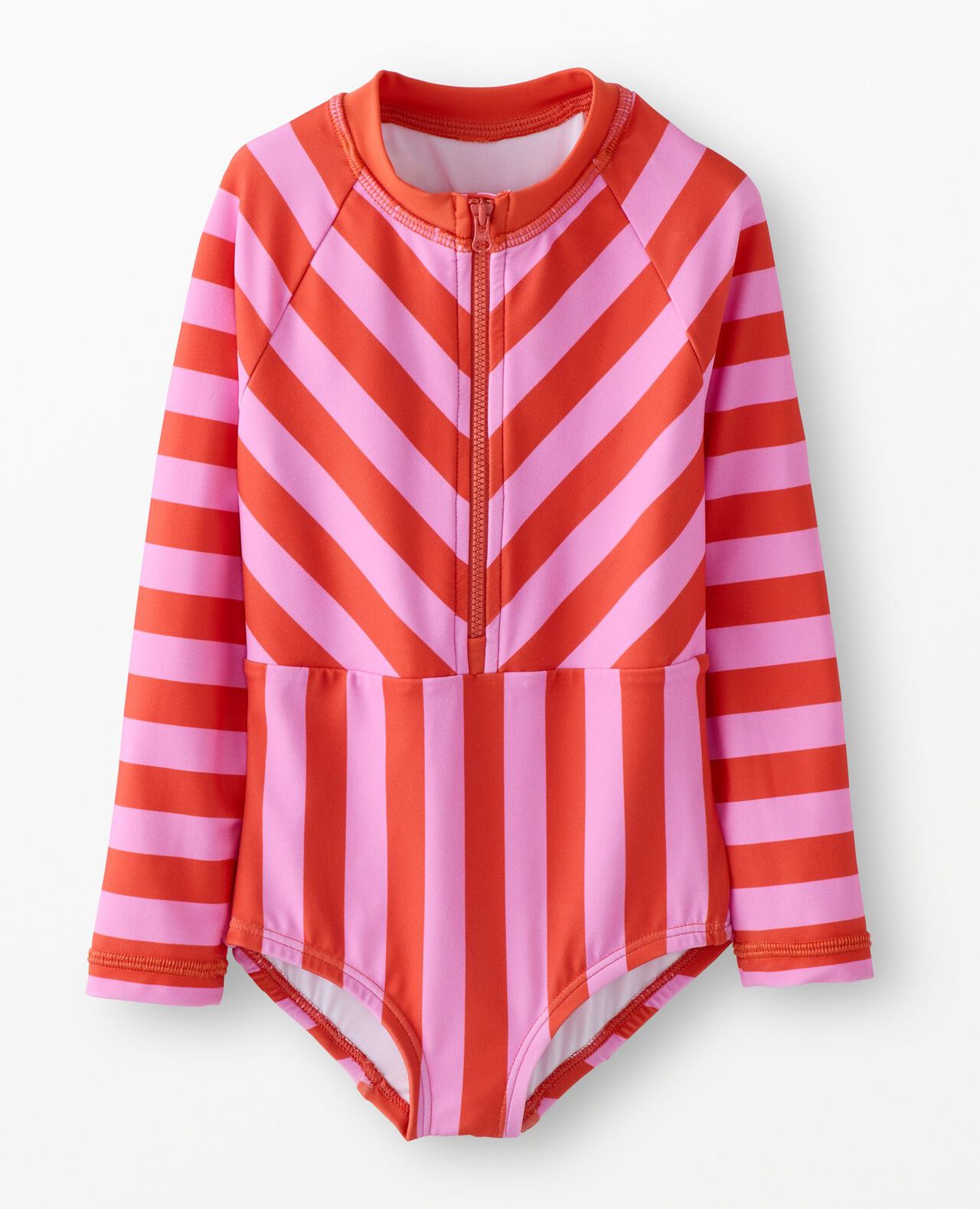 One-Piece Rashguard Swimsuit in Echinacea/Sun Fire - main