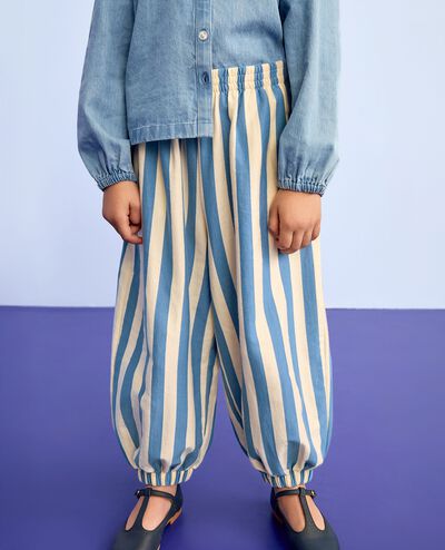 Balloon Pants in Horizon Blue/Almond Oil - main