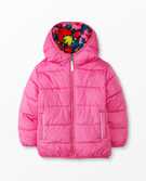 Reversible Puffer Jacket in Rosey Posy on Navy - main