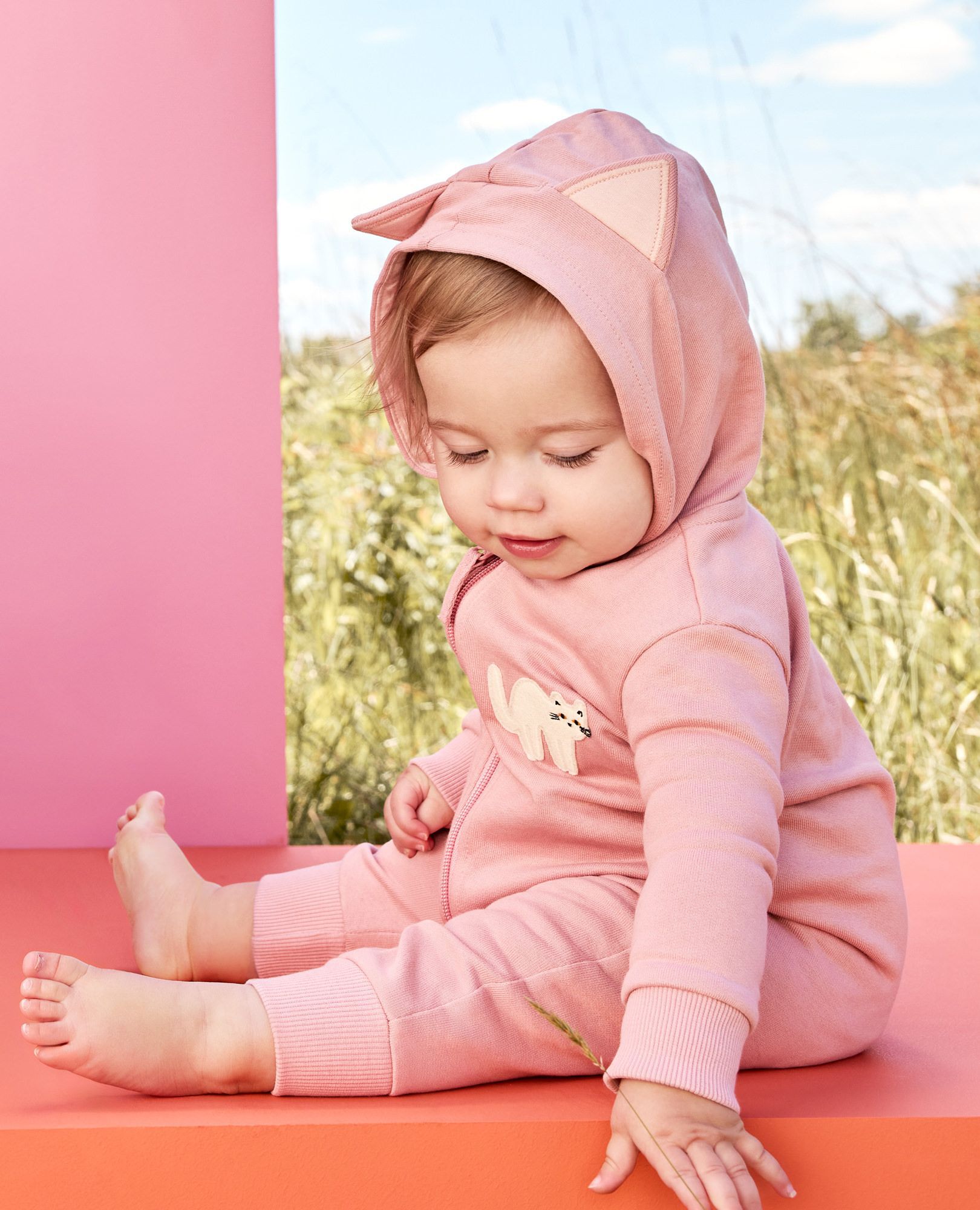 Baby Halloween French Terry Cat Romper Hanna Andersson