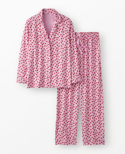 Women's Long Sleeve HannaSoft™ Pajama Set in Red Sweetheart Garden - main