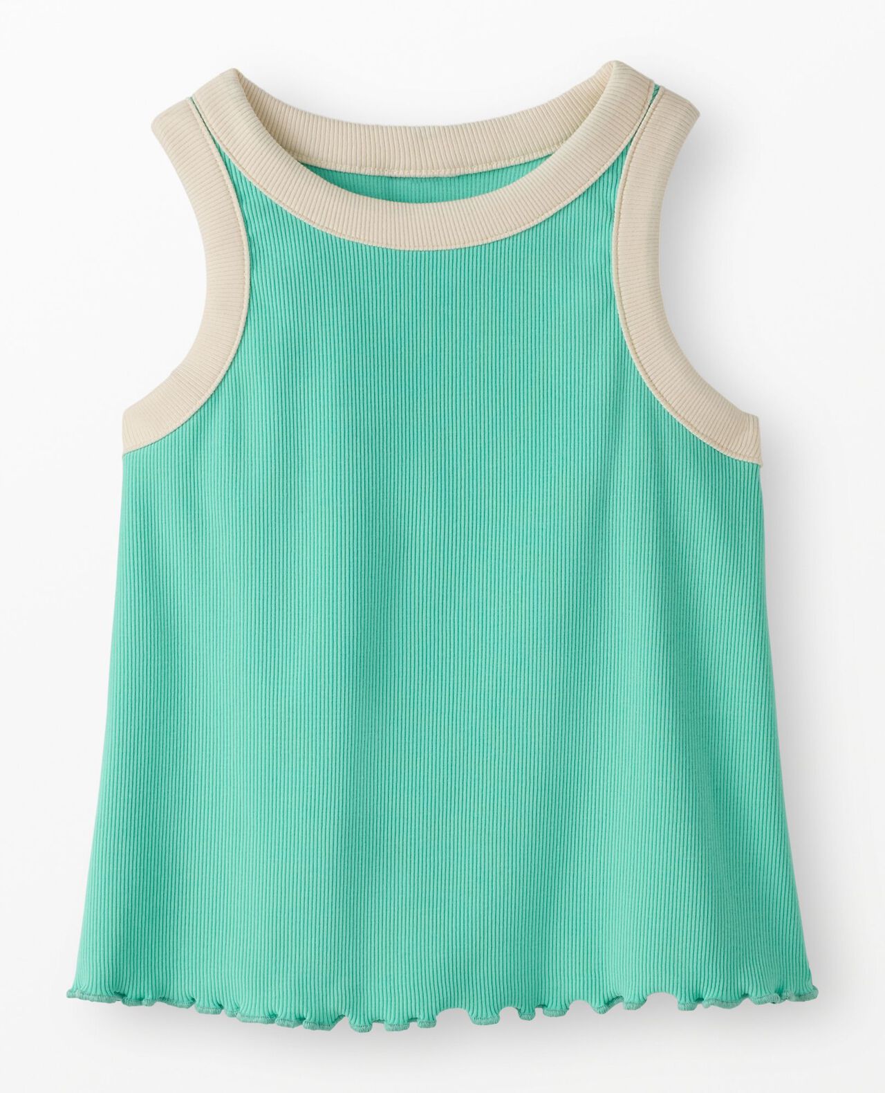 Sleeveless Ribbed Top in Opal - main