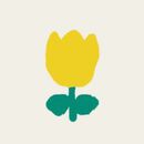 Jacquard Cardigan Sweater in Rainbow Tulips - swatch