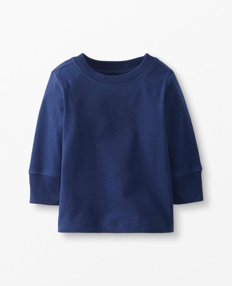 Baby Sueded Jersey Layering Tee in Navy Blue - main