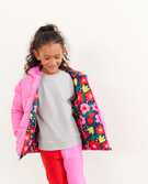 Reversible Puffer Jacket in Rosey Posy on Navy - main