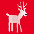 Baby Holiday Long Sleeve Waffle Top & Pants Set in Dear Deer on Ribbon Red - swatch