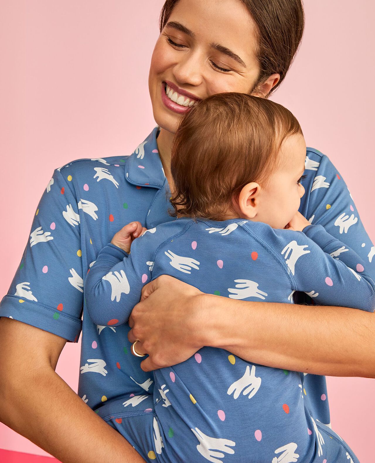 Women's Short Sleeve HannaSoft™ Pajama Set in Bunny Hop - main