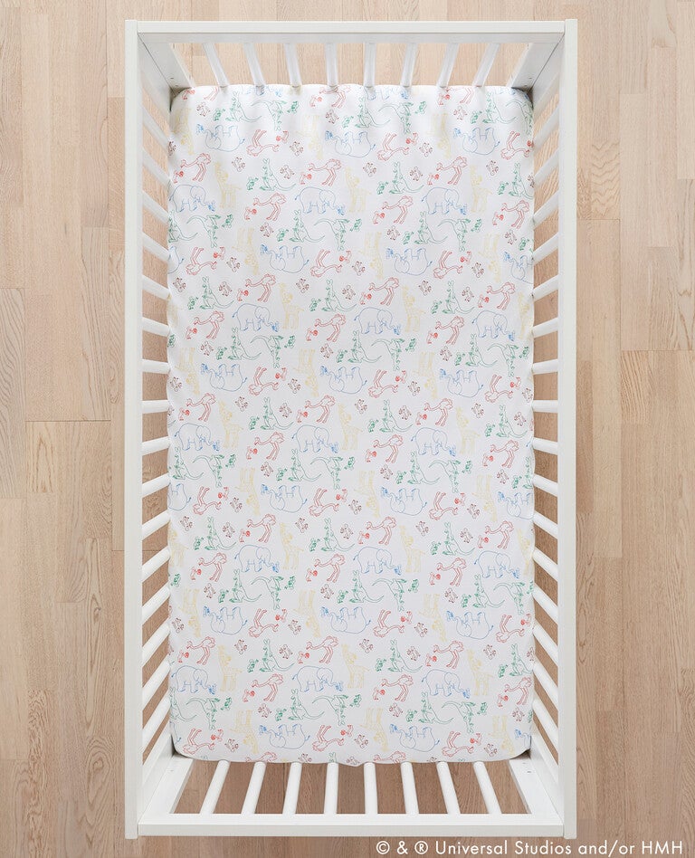 Curious George Knit Crib Sheet In Organic Cotton Hanna Andersson