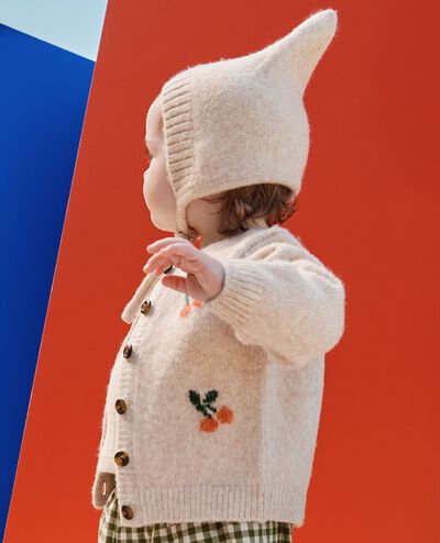 Baby Cardigan Sweater in Cherries - main