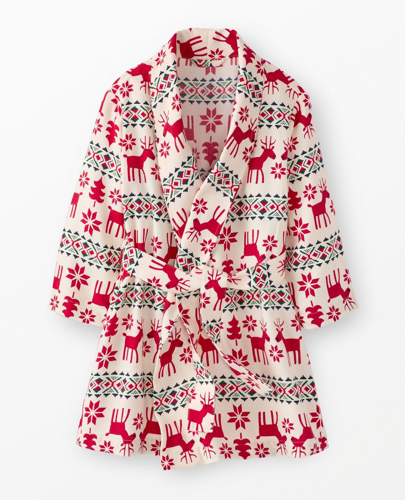 Holiday Flannel Robe in Dear Deer - main