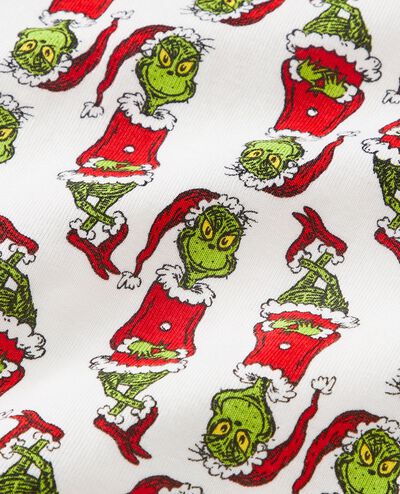 Adult Dr. Seuss Grinch Long John Pajama Top in Grinch Mix It Up - main