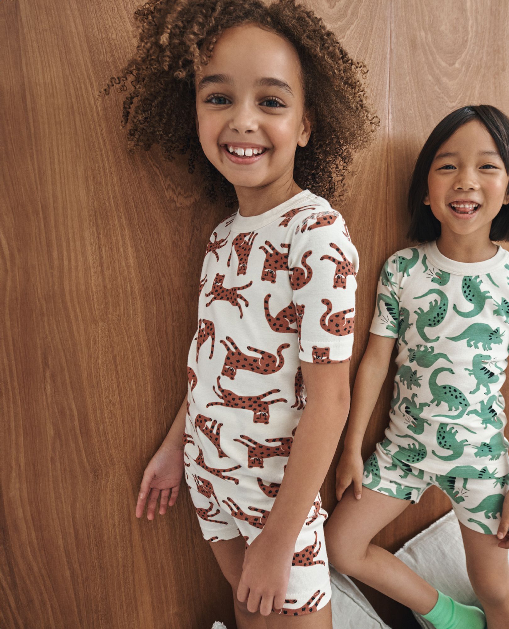 HannaJams™ Pajama Set in Romy the Cheetah on Ecru - main