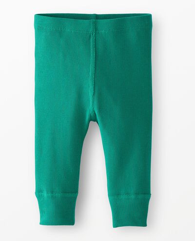 Baby Ribbed Leggings in Gumdrop Green - main