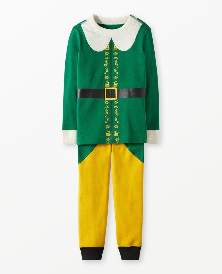 Kids Warner Bros™ Discovery Buddy the Elf Costume Long John Pajamas Set in Buddy The Elf - main