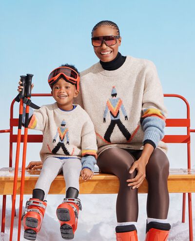 Adult Ski Graphic Sweater in Ski Ya Later Dude - main