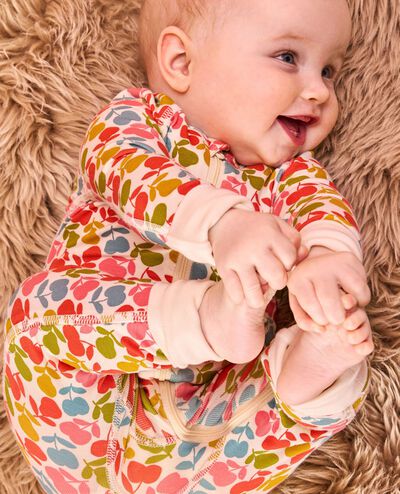 Halloween HannaSoft™ Stretch Sleeper in Multi Fruit on Ecru - main