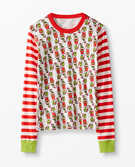 Adult Dr. Seuss Grinch Long John Top in Grinch Mix It Up - main