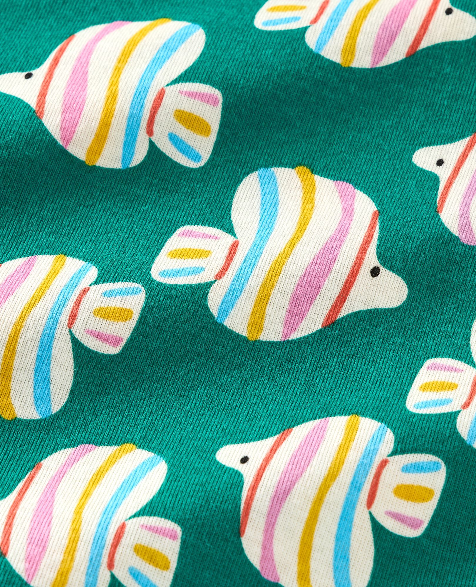 HannaJams™ Pajama Set in Rainbow Fish on Gumdrop Green - main