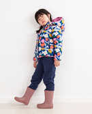 Print Recycled Puffer Jacket in Blue Stars - main