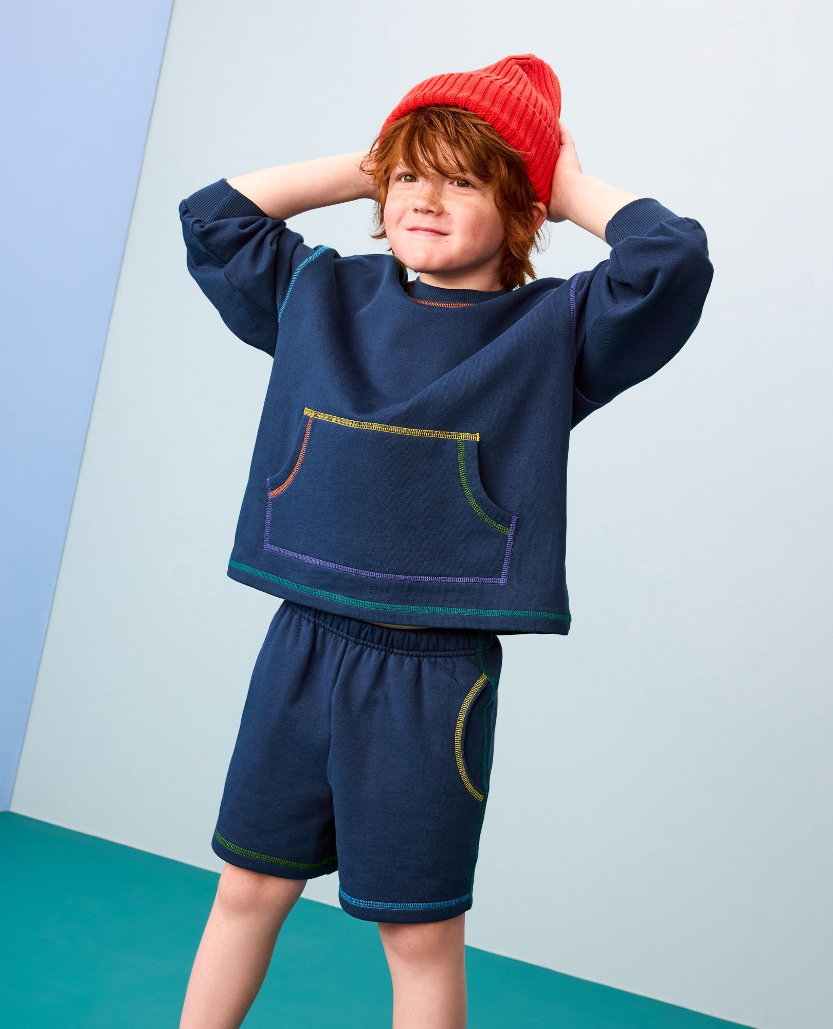French Terry Sweatshirt & Shorts Set | Hanna Andersson