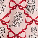 Disney Princess Holiday Long Sleeve Collared Skater Dress with Pockets in Princess Bows - Pink - swatch