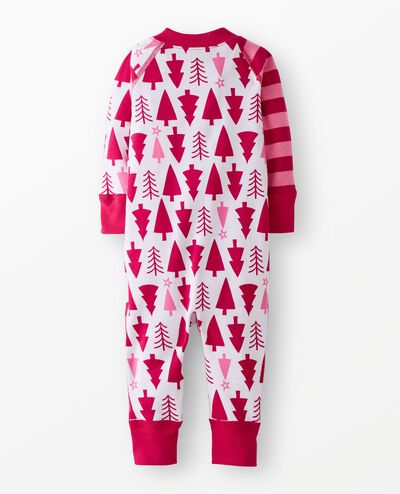 American Girl® Holiday HannaJams™  Sleeper in American Girl Pink Trees & Stripes - main