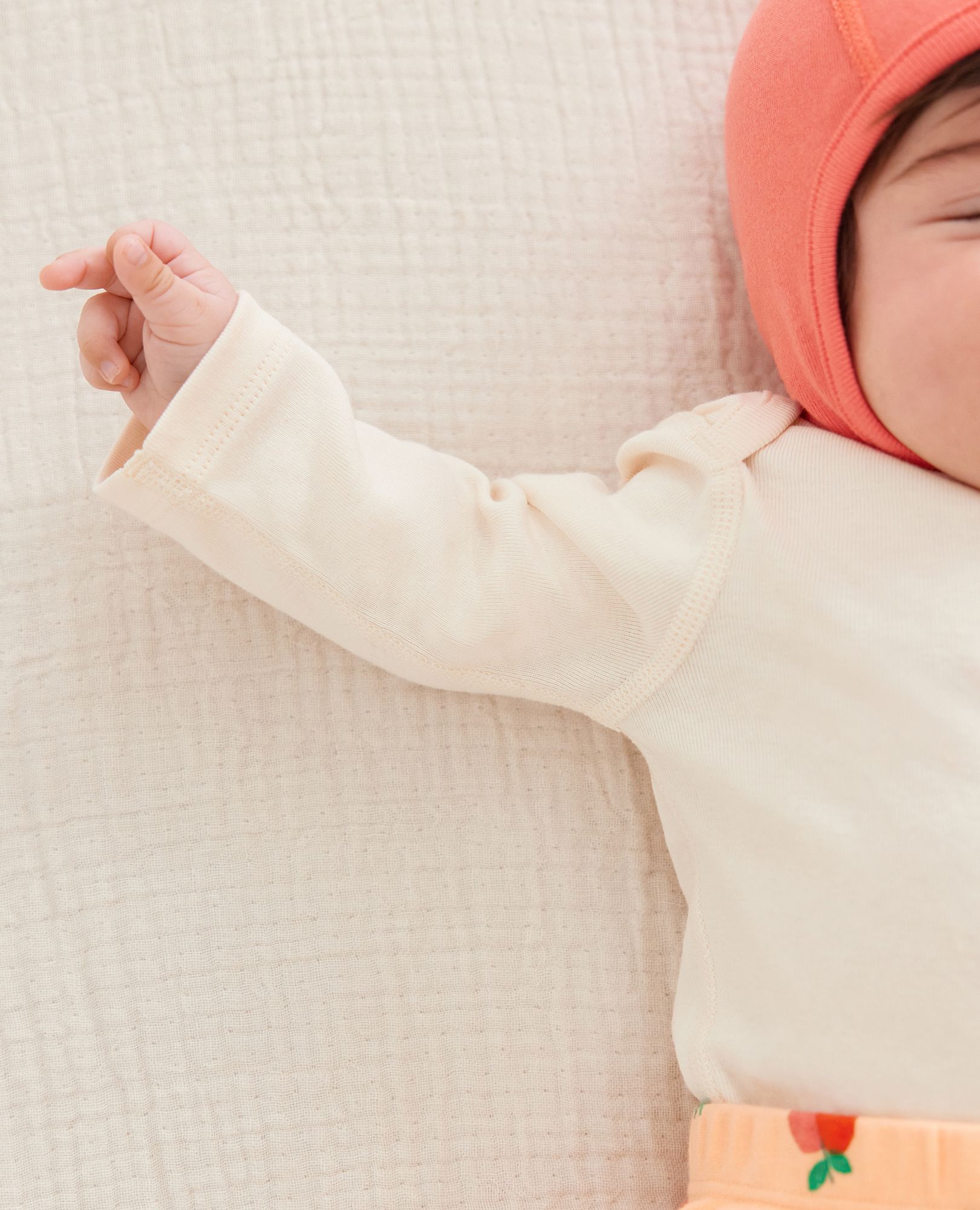 Baby Long Sleeve Bodysuit in Ecru - main