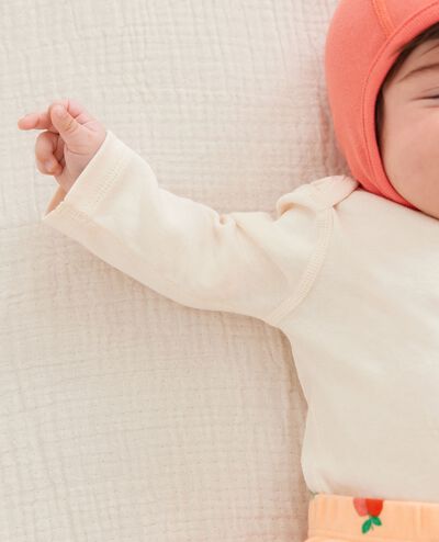 Baby Long Sleeve Bodysuit in Ecru - main