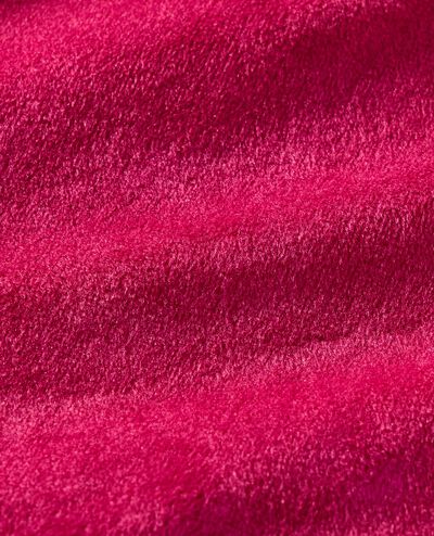 Long Sleeve Velour Tulle Tiered Dress in Raspberry - main
