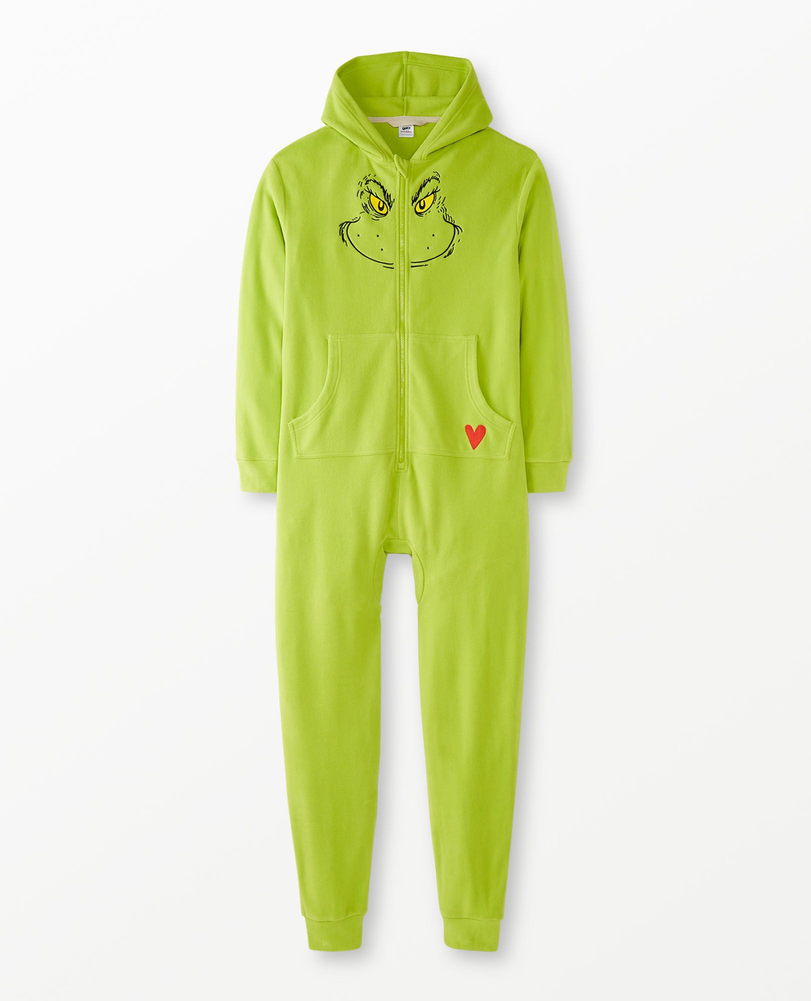 Adult Dr. Seuss Grinch Costume Fleece Onesie