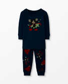 Disney Mickey Mouse Glow-In-The-Dark Long John Pajamas In Organic Cotton in Mickey Mouse - main
