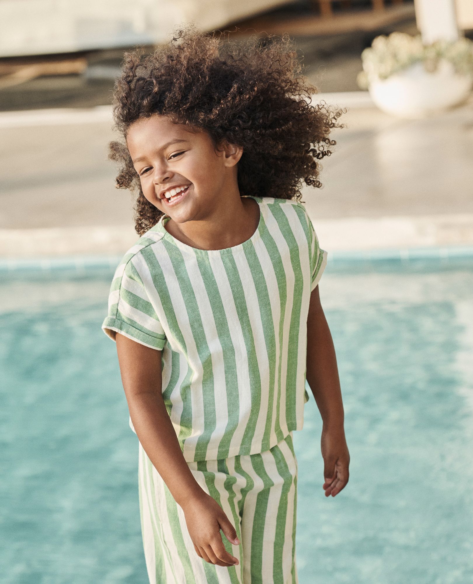 Linen Button Back Top | Hanna Andersson