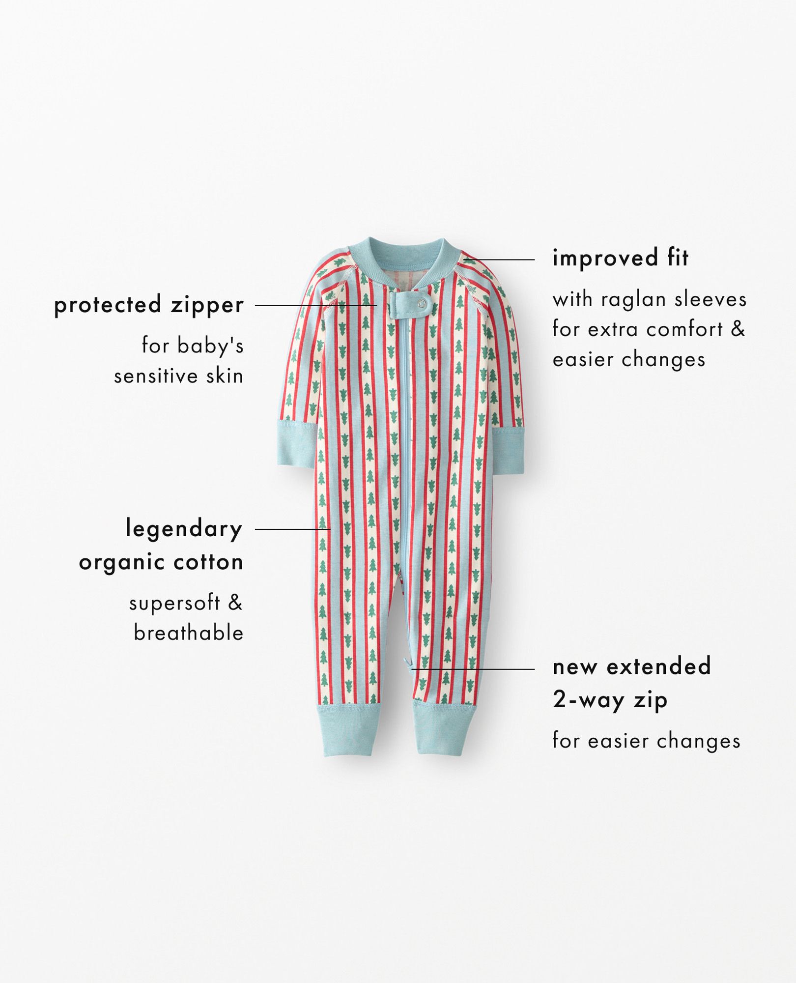 Holiday HannaJams™ Sleeper in Red Holiday Plaid - main